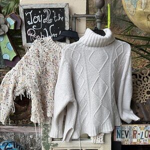 Cozy White Turtleneck Sweater